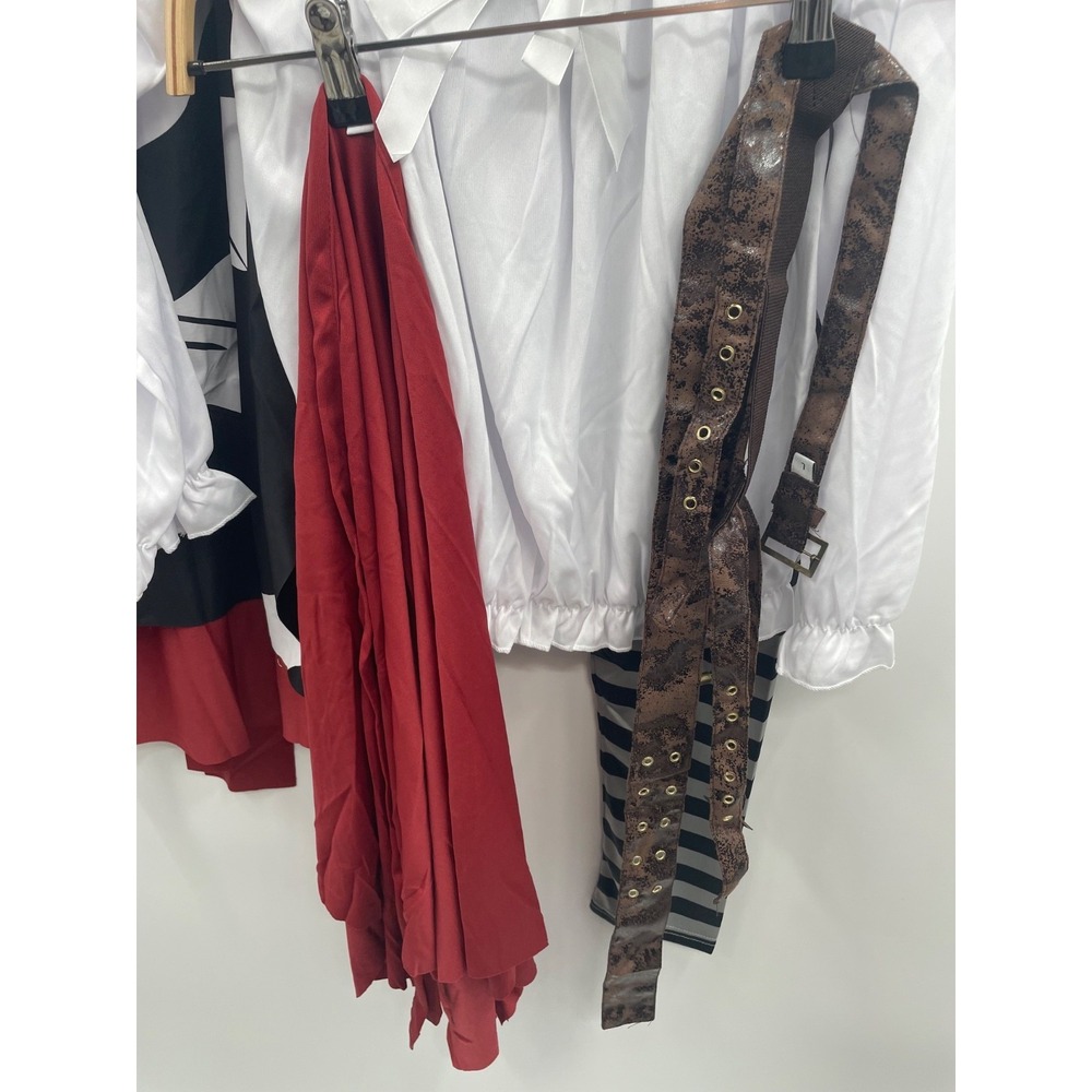 Halloween Costumes Skeleton Flag Rogue Pirate Outfit Womens Large Multicolor NWT - Picture 3 of 16
